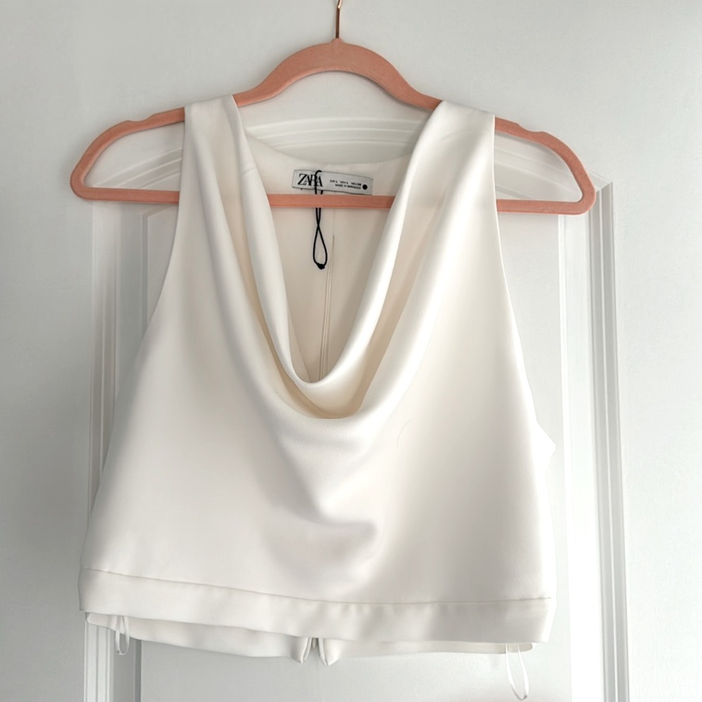 Zara cowl Neck Crop Top